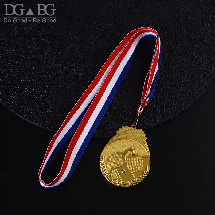 Médaille de Ping-Pong or argent Bronze 1er 2ème 3ème prix de Tennis de Table ruban Antique lumineux 