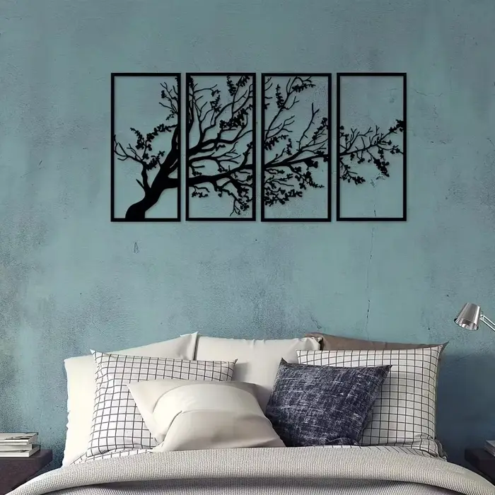 Ensemble d'art mural en métal pour la décoration intérieure et les espaces modernes