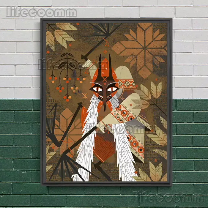 Peinture sur toile d'art mural de personnages slaviques