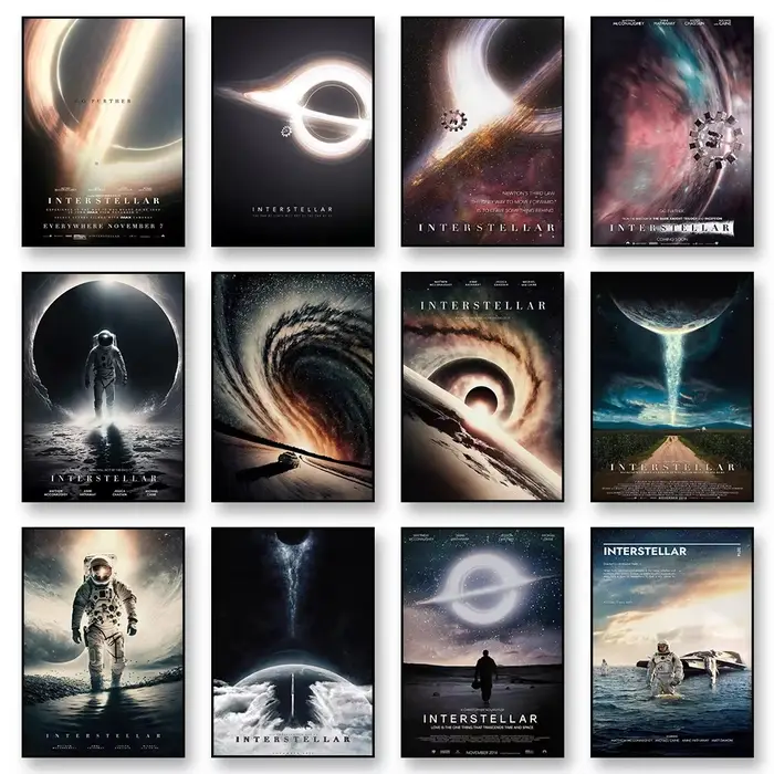 Affiche de film interstellaire d'astronaute