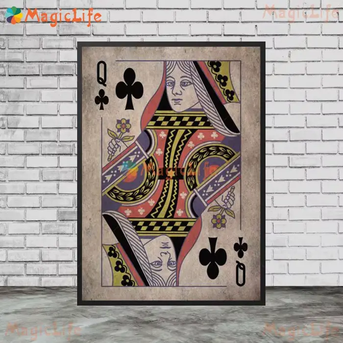 Cartes à jouer Vintage Poker mains mur Art toile peinture affiches imprime photos murales pour salon décor à la maison sans cadre