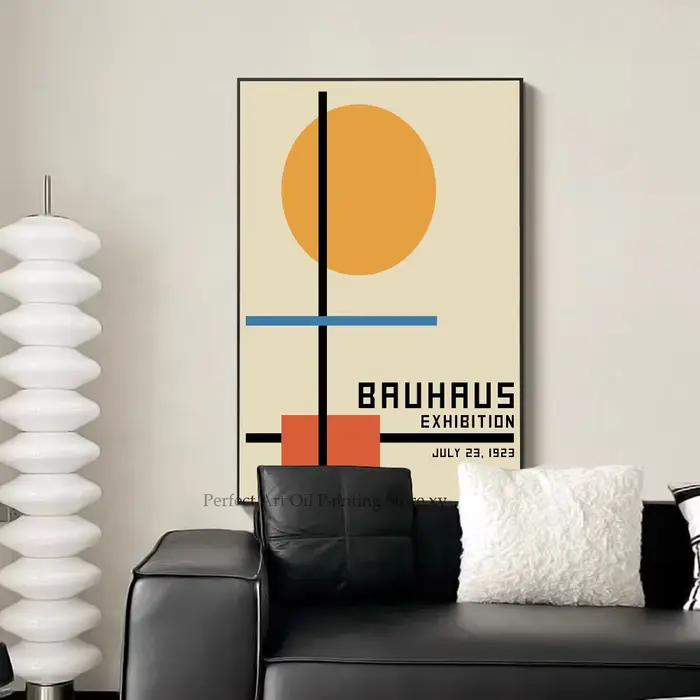 Bauhaus – affiche d'exposition géométrique