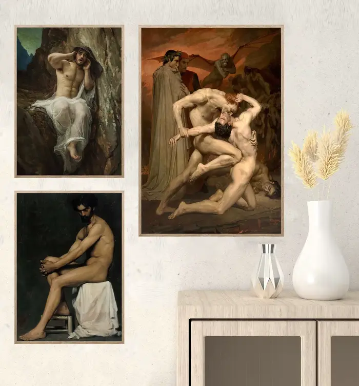 Artiste nordique classique William Aitty nu œuvre Vintage affiches imprime toile peinture mur Art photo salon décor à la maison