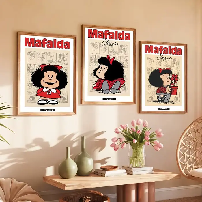 Affiches autocollantes mignonnes de dessin animé M-MafaldaS