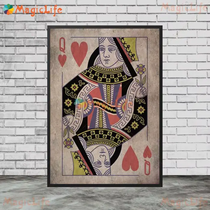 Cartes à jouer Vintage Poker mains mur Art toile peinture affiches imprime photos murales pour salon décor à la maison sans cadre