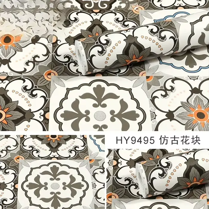 Papier peint autocollant Vintage à grand motif