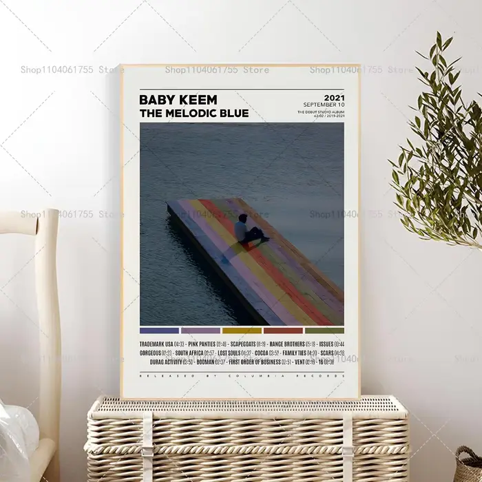Affiche d'album de rappeur Hip Hop Kendrick Lamar, 1 pièce, autocollant d'art auto-adhésif en papier