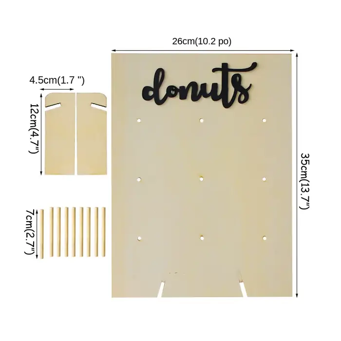 Mur de beignet en bois à faire soi-même