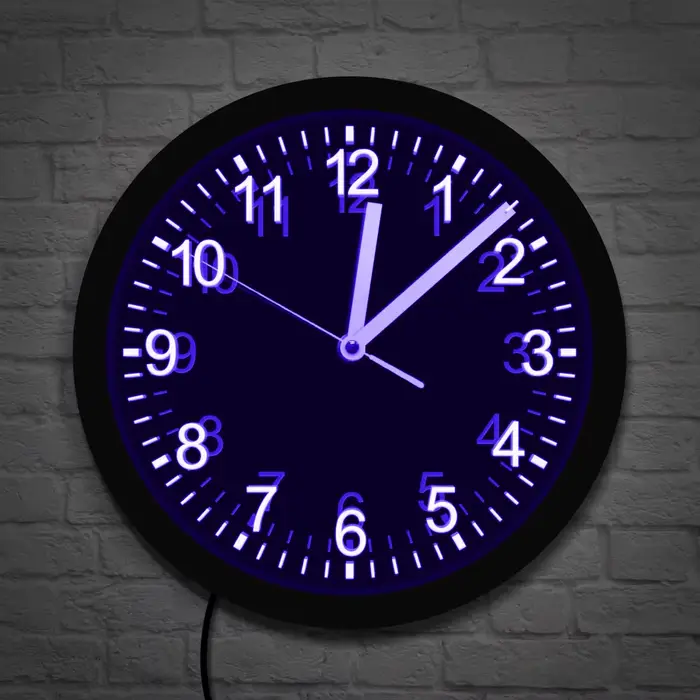 Horloge murale à LED en acrylique, Design moderne, mécanisme silencieux, éclairage mural, décoration