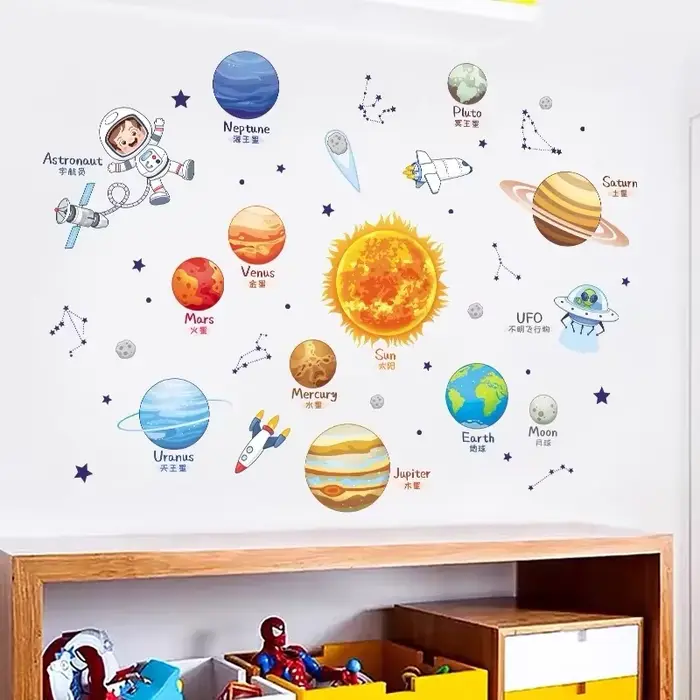 Autocollants Muraux avec Système Solaire