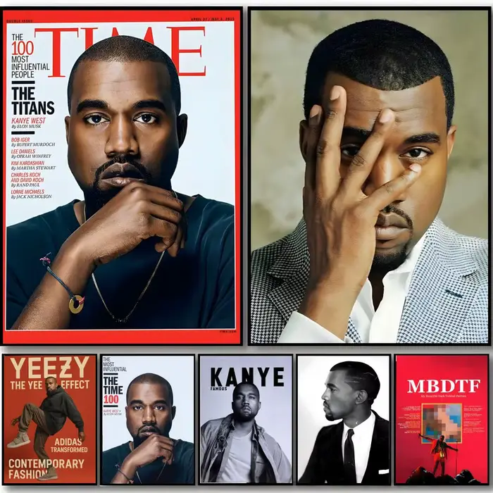 Affiche K-Kanye W-West Y-Ye Rapper