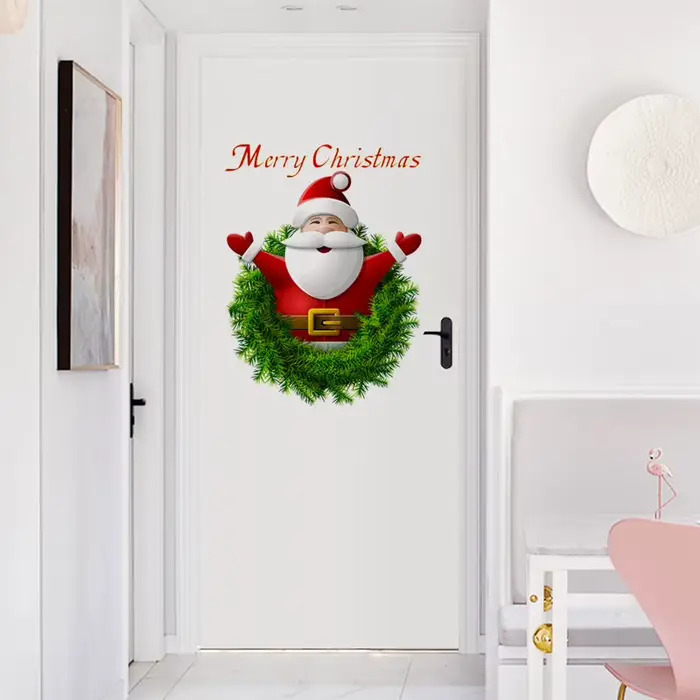 Autocollant mural Père Noël Joyeux Noël pour la décoration de Noël