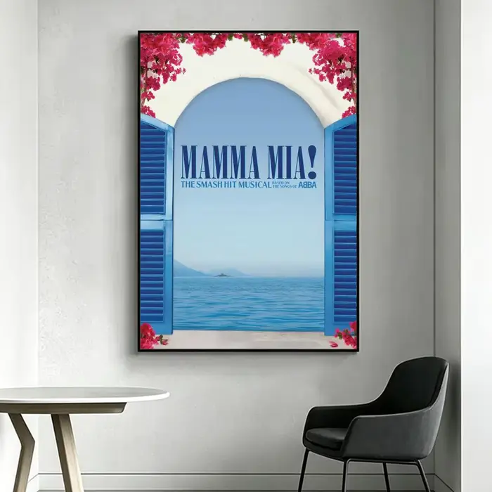 Affiche du film Mamma Mia, art HD, imperméable, mur autocollant, décoration esthétique pour la maiso