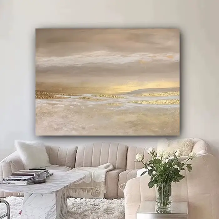 Peinture à l'huile abstraite moderne faite à la main