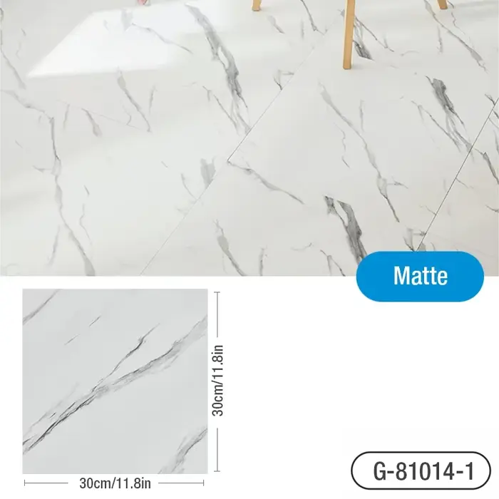 Autocollant de sol en carrelage de marbre épais simulé
