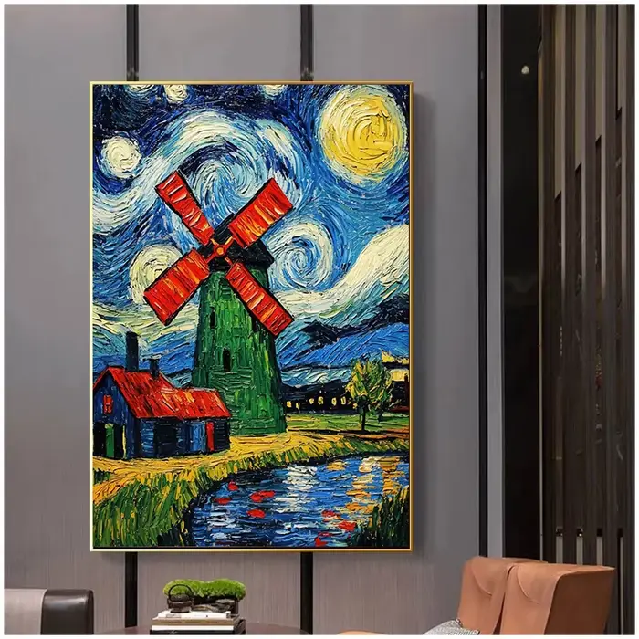 Affiche de paysage abstraite Van Gogh