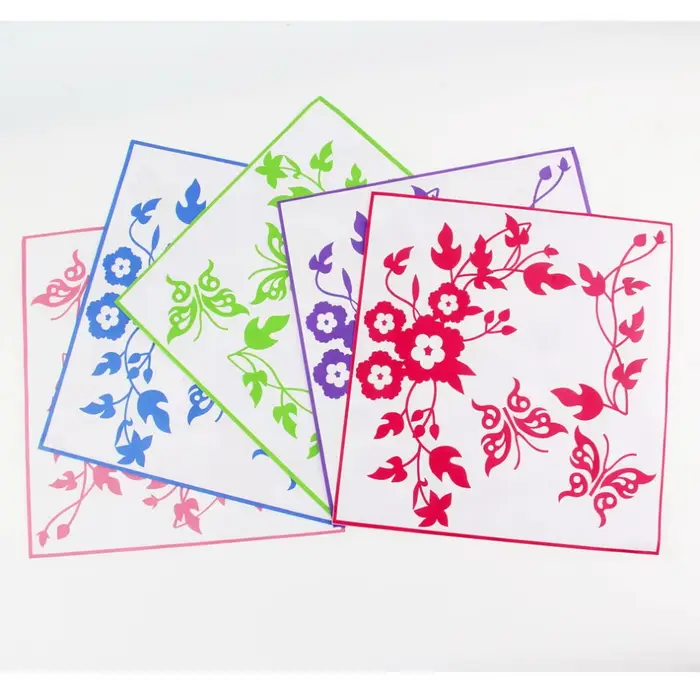 Autocollants muraux papillon et fleur pour salle de bain