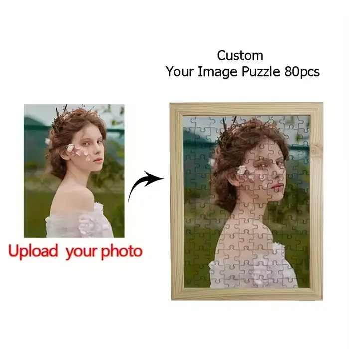 Puzzle en bois personnalisé avec cadre
