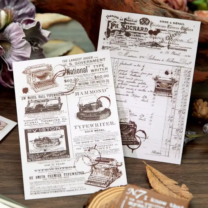 Autocollants imprimés manuscrit Vintage