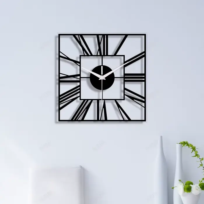 Horloge murale ronde en chiffre romain