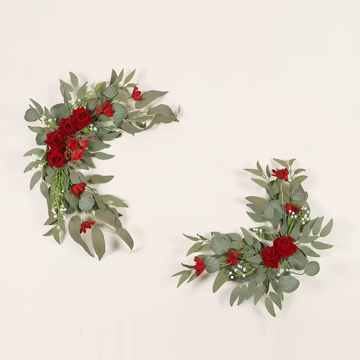 Guirxiété murale de fleurs artificielles pour mariage, panneau de bienvenue, rose et µ, décoration d