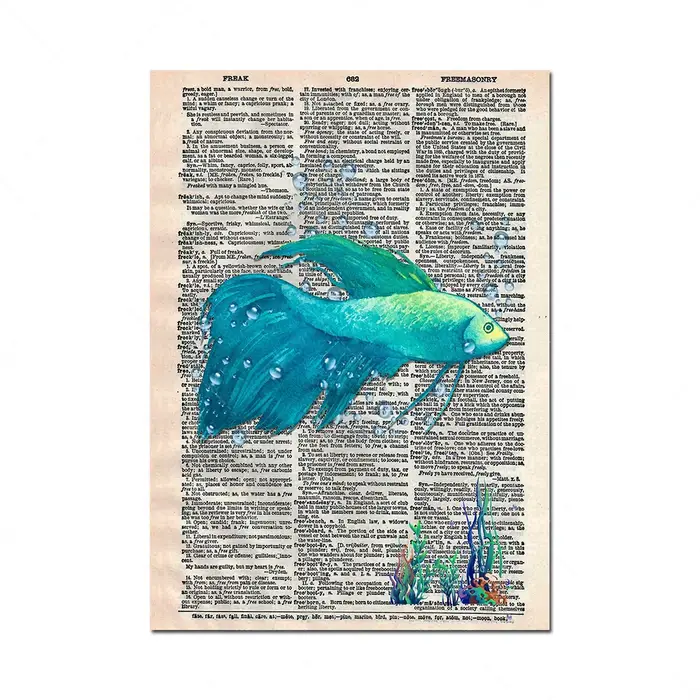 Art du poisson sous-marin, maison de poissons tropicaux d'eau salée, art du poisson tropical, art de