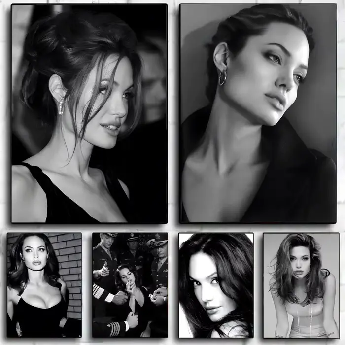 Affiche murale décorative Angelina J-Jolie, impression artistique, décoration murale, décoration de la maison, cadeau, sans cadre