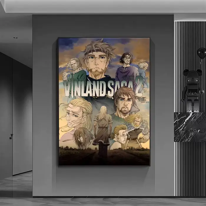 Affiche d'anime v-Vinland SagaS 2025, décoration murale polyvalente HD imperméable, auto-adhésive, p