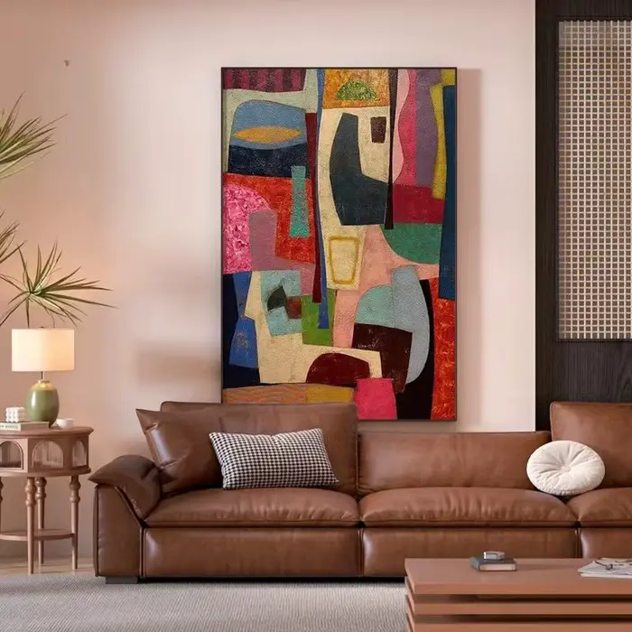 25663-Peintures décoratives personnalisées, peintures de paysages avec cadres sur mesure, peintures