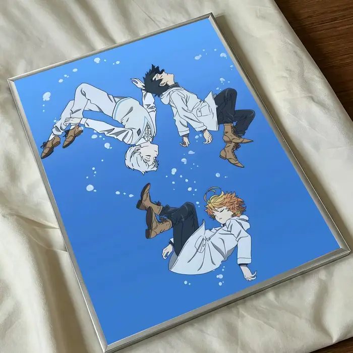 Affiche artistique et élégante de l'anime T-The P-Promised N-Neverland, décoration murale pour la ma