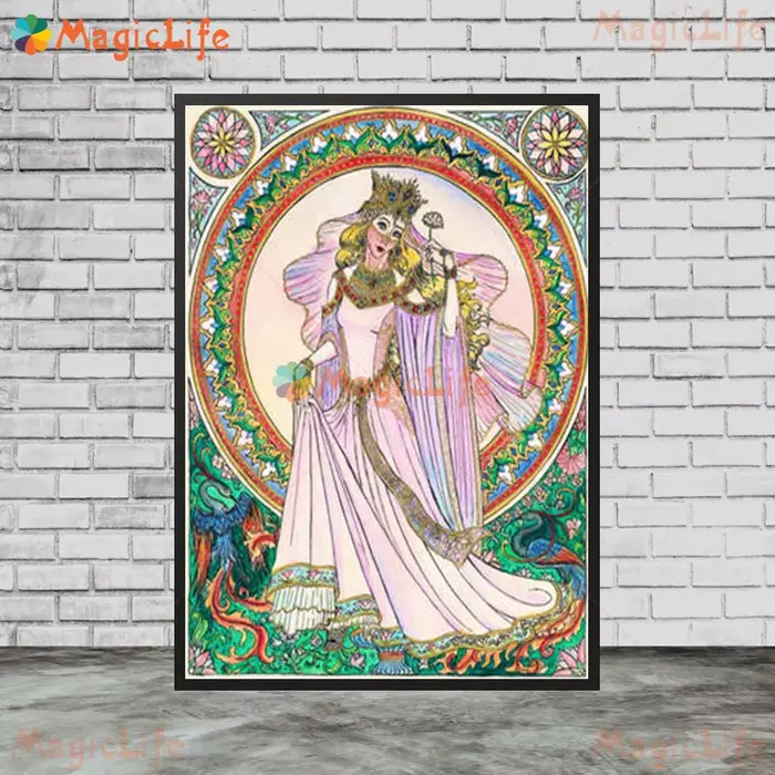 Affiches de carte Vintage pour fille du moyen âge