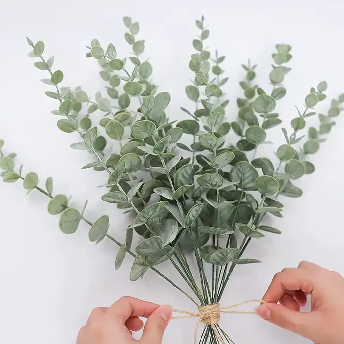 Plantes Rustiques d'Eucalyptus Artificielles pour Décoration de Mariage, Décor Mural, Vert, Boho, Ma