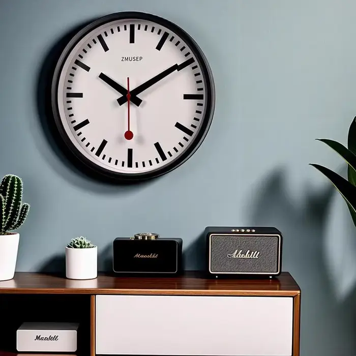 Horloge murale en métal de luxe