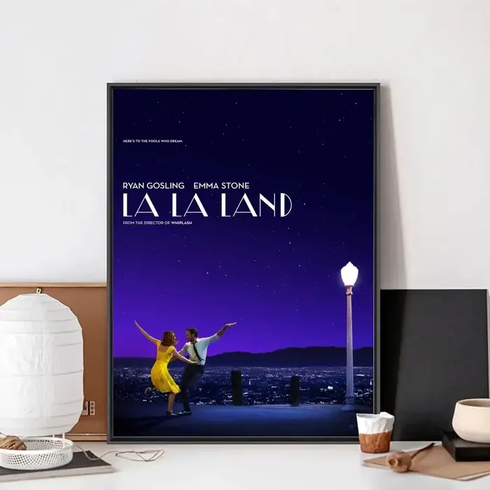 Affiche vintage de La La Land pour chambre à coucher, peinture sur toile, sans cadre, art mural, étu