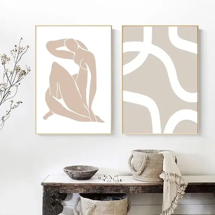 Affiche abstraite beige de Matisse