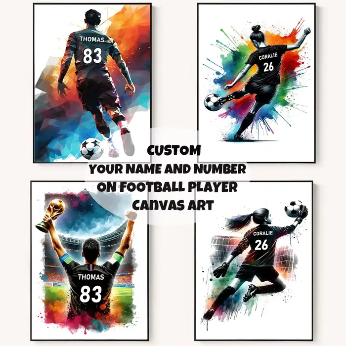 Affiche personnalisée de joueur de Football