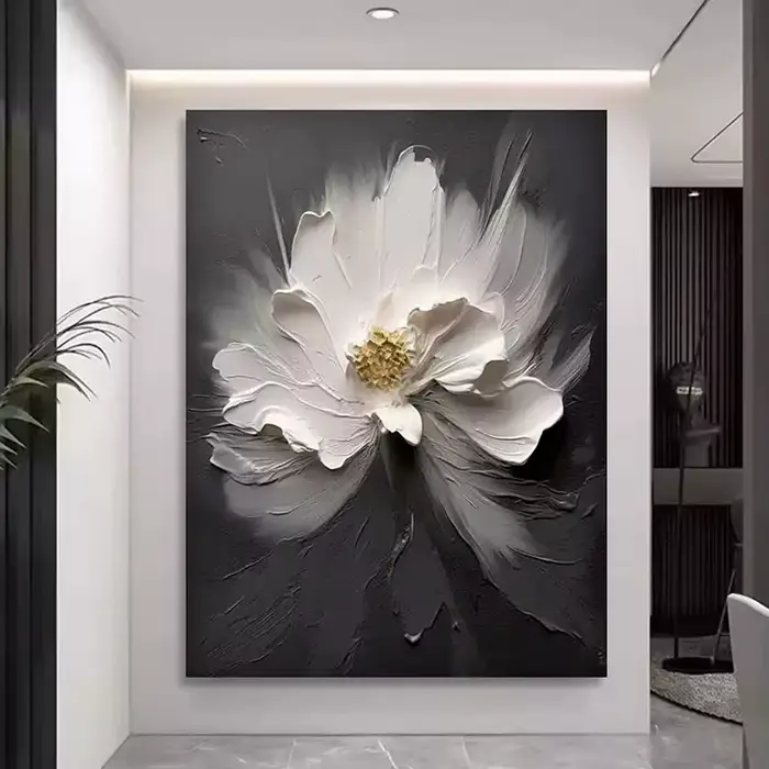 Belle toile d'art murale florale abstraite