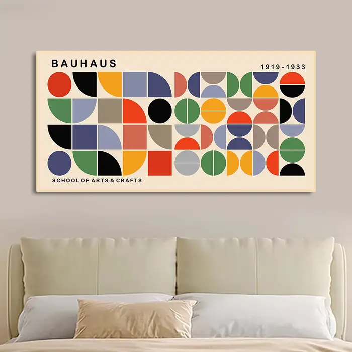 affiche decoration murale affiche poster mural Grande affiche d'exposition de feuilles géométriques Matisse Bauhaus, peinture sur toile abstraite imprimée, Art mural minimaliste pour décoration de mai
