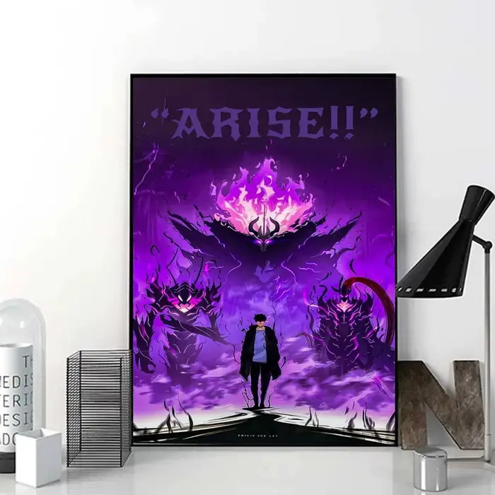 Affiche imprimée de dessin animé à nivellement Solo