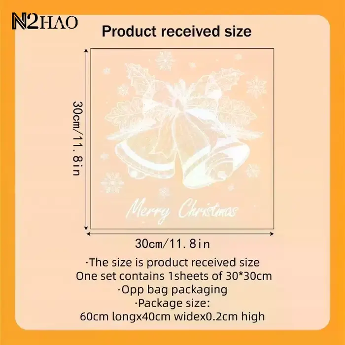 Autocollant flocon de neige cloche blanche de noël