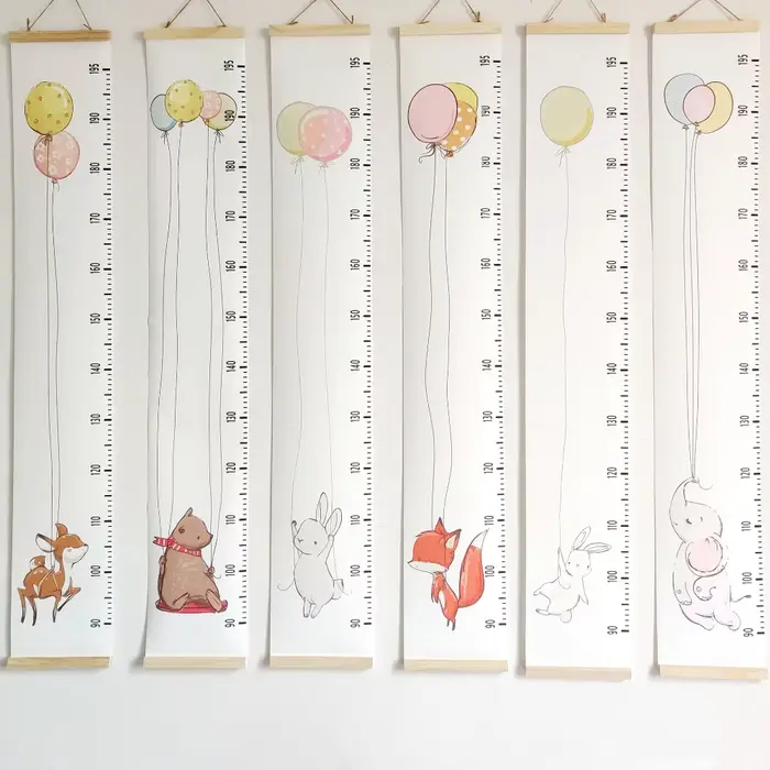 Tableau de croissance mural en bois pour bébé, décoratif, avec règle de mesure de la hauteur, autocollant mural amovible pour chambre d'enfant