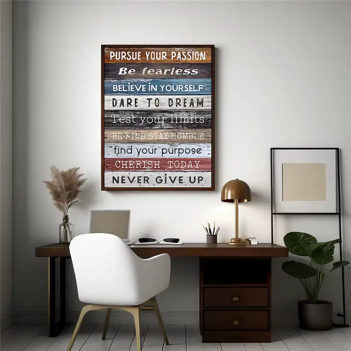 Affiche d'art mural abstraite inspirante pour chambre à coucher