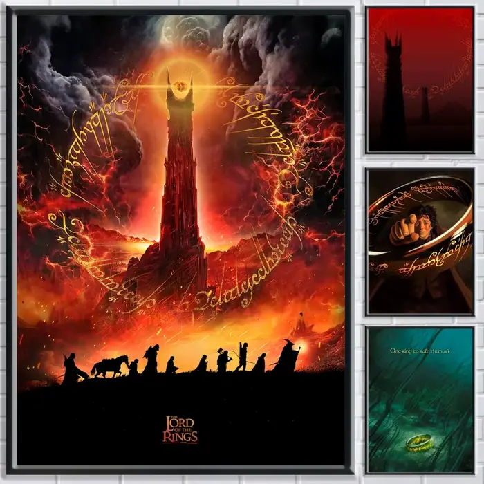 Film le l-leigneur de l'anneau peinture calligraphie toile HD mur Art décor intérieur affiche pour la décoration de la pièce de la maison