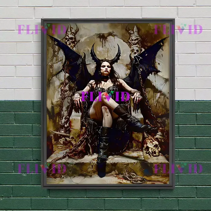 Lilith démon princesse sorcière sombre esthétique Art affiche impression décor à la maison, démon re