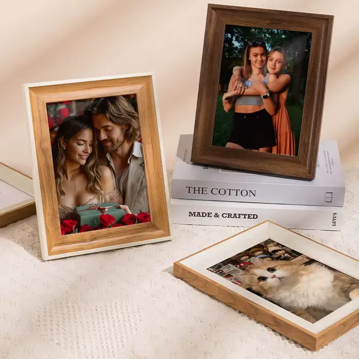 Cadre photo en bois personnalisé pour murs