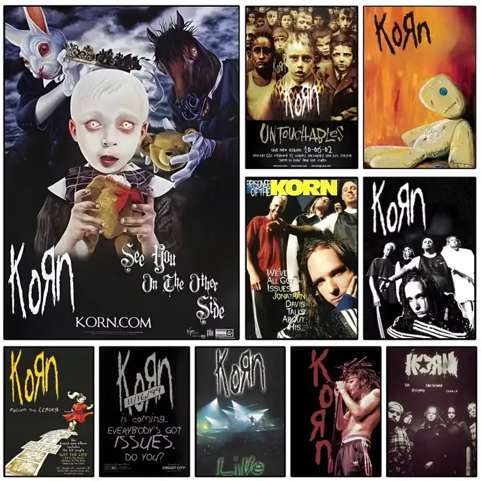 Affiche musicale de groupe de Rock Korn