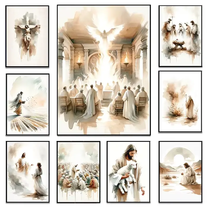 Affiches sur toile de croquis de jésus