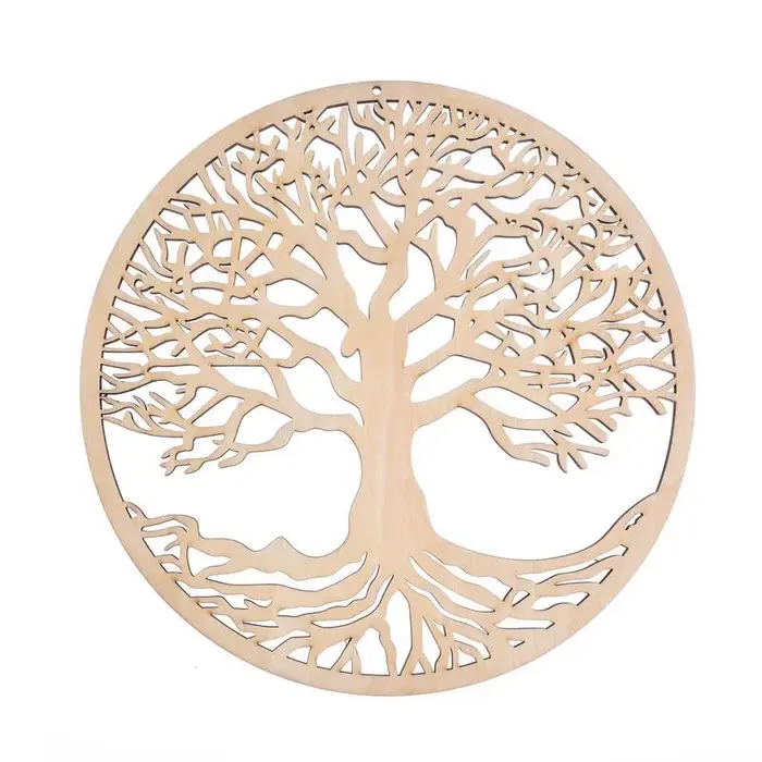 Arbre de vie en bois, décor artistique mural suspendu