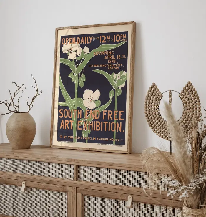 Affiche Art Nouveau, affiche d'exposition Vinage