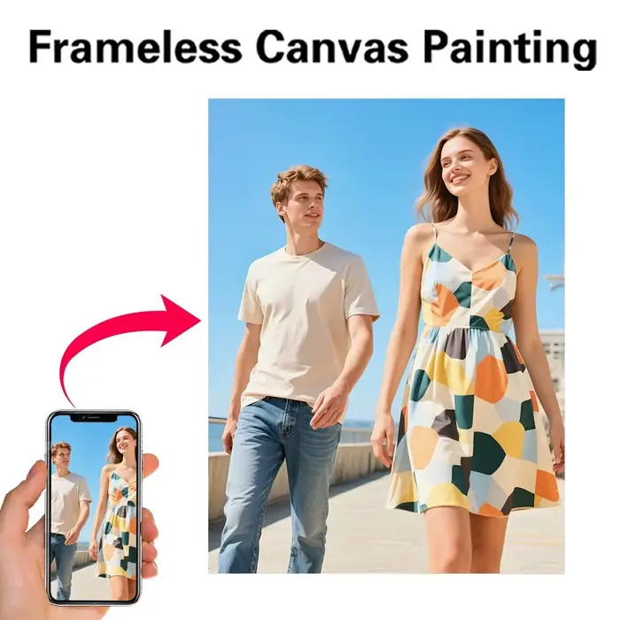 1 pièce, peinture sur toile personnalisée sans cadre